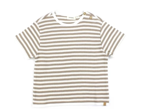 Lil Atelier mocha meringue/coconut milk stribet top